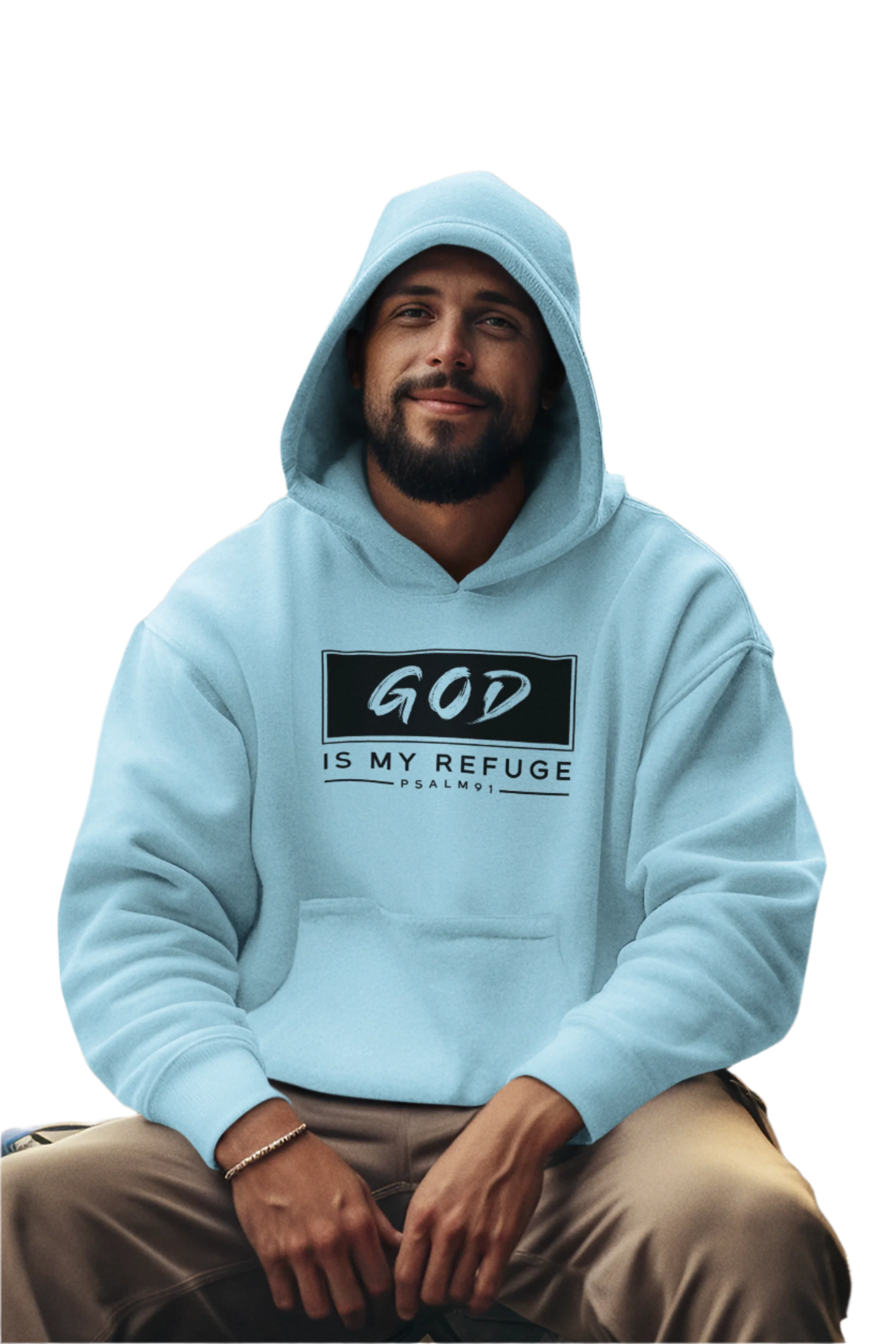 God is My Refuge Men's Hoodie