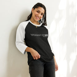 Collection of Woman of God" 3/4 Sleeve Retro Tee in a gallery layout