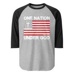 One Nation Under God Men's 3/4 Retro Shirt