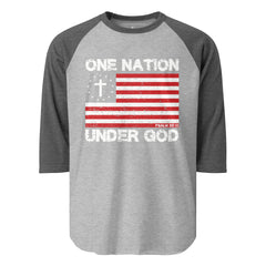 One Nation Under God Men's 3/4 Retro Shirt