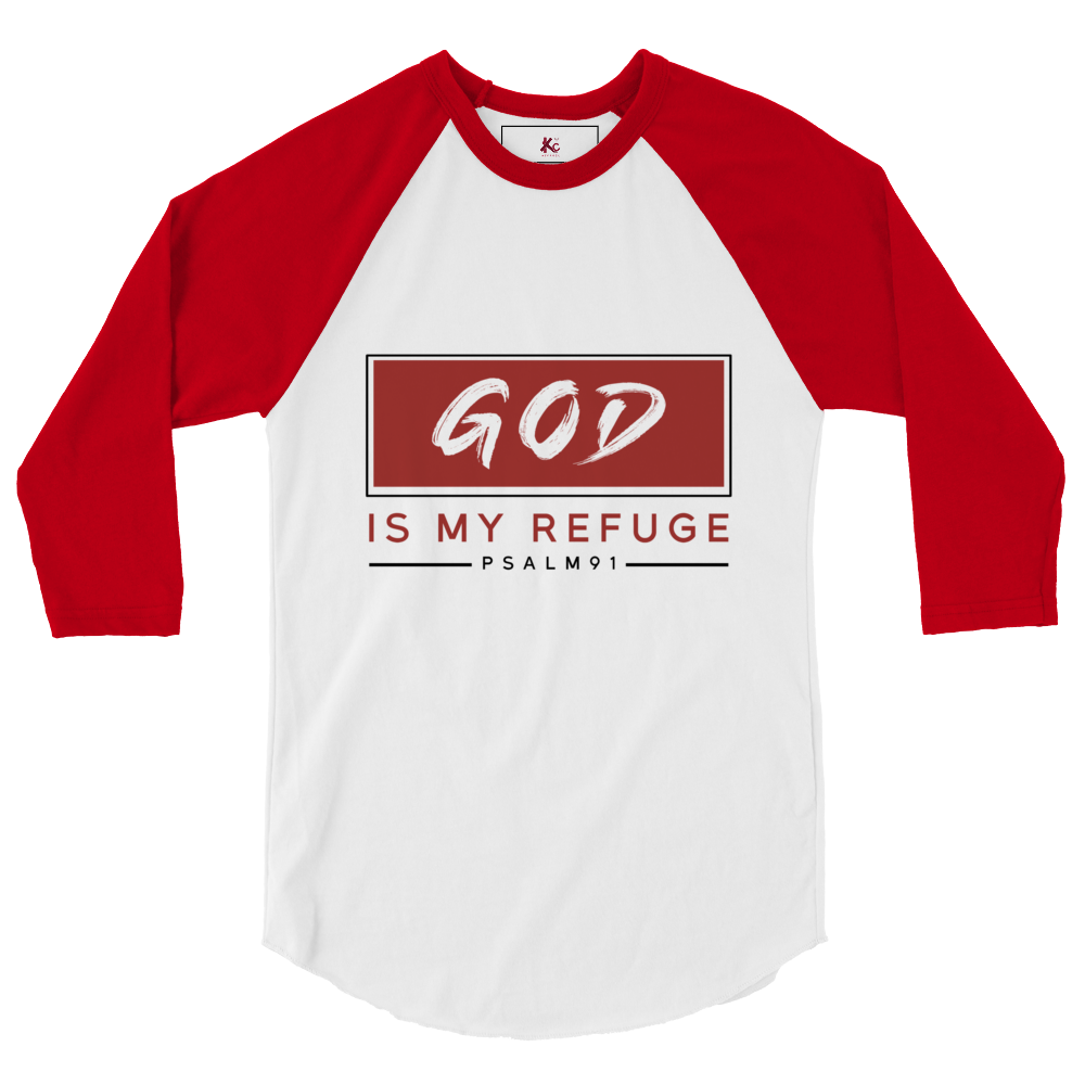 God is My Refuge Men's Red Retro Shirt