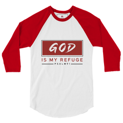 God is My Refuge Men's Red Retro Shirt