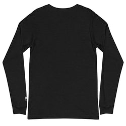 Collection of "Be The Light" Black Heather Men's Long Sleeve Shirt in a gallery layout